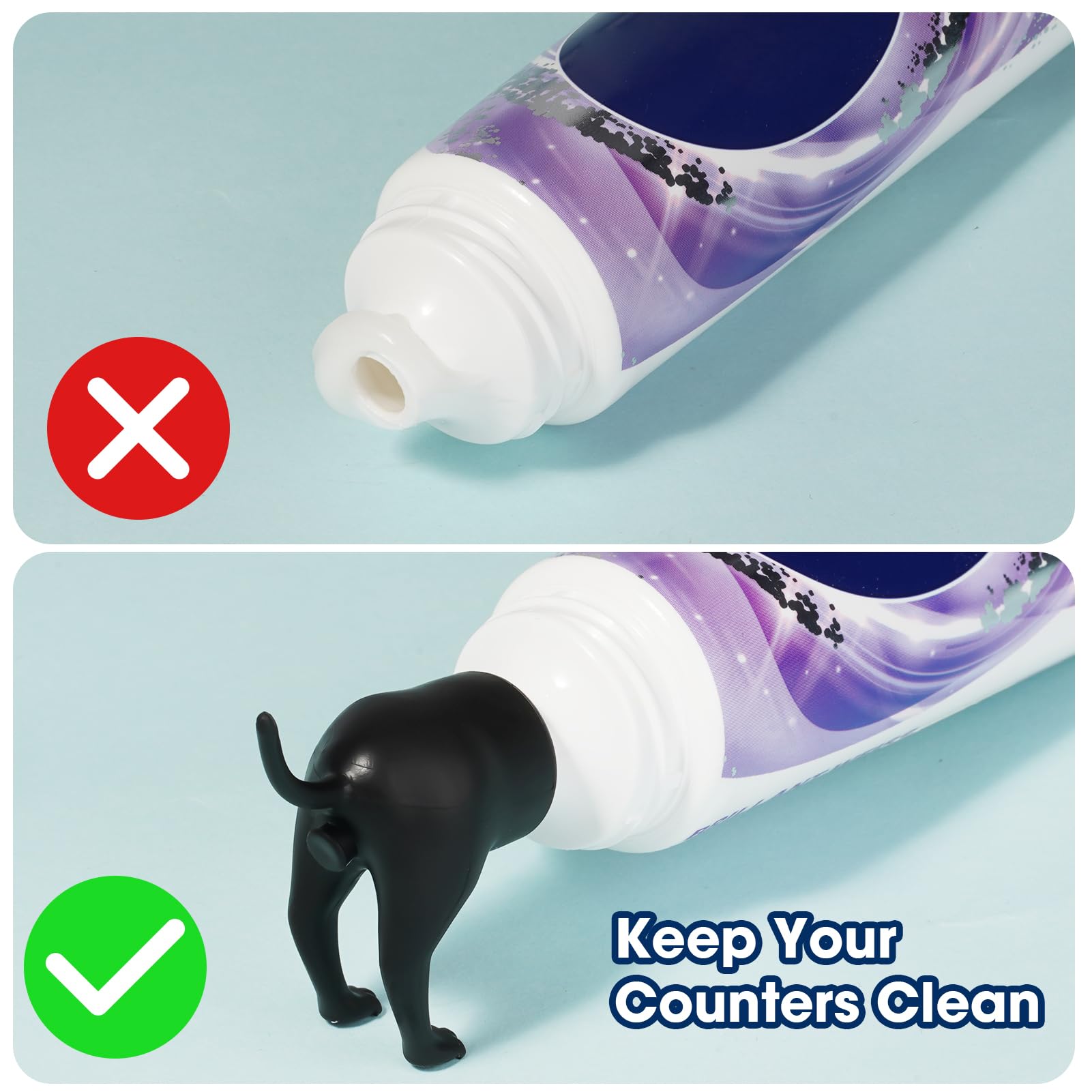 3-Pack Pooping Dog Butt Toothpaste Topper, Funny Toothpaste Dispenser, Creative Toothpaste Topper, Pooping Toothpaste Cap, Tooth